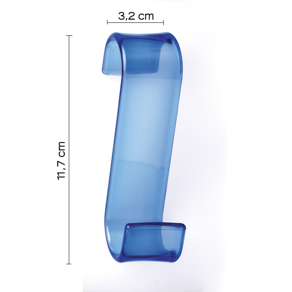 2025-P1 - Appendino per termoarredo modello Merlino Gedy - Finitura Blu trasparente