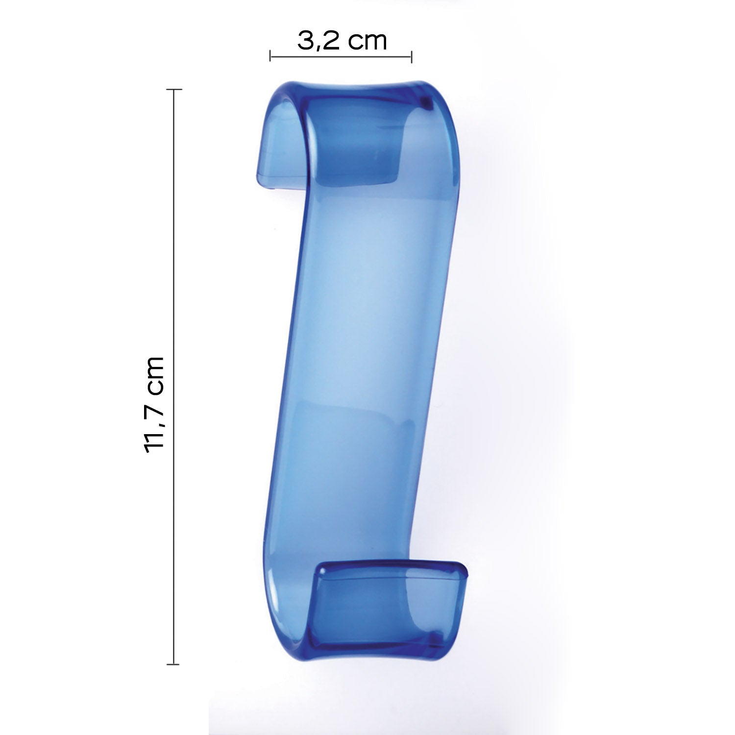 2025-P1 - Appendino per termoarredo modello Merlino Gedy - Finitura Blu trasparente