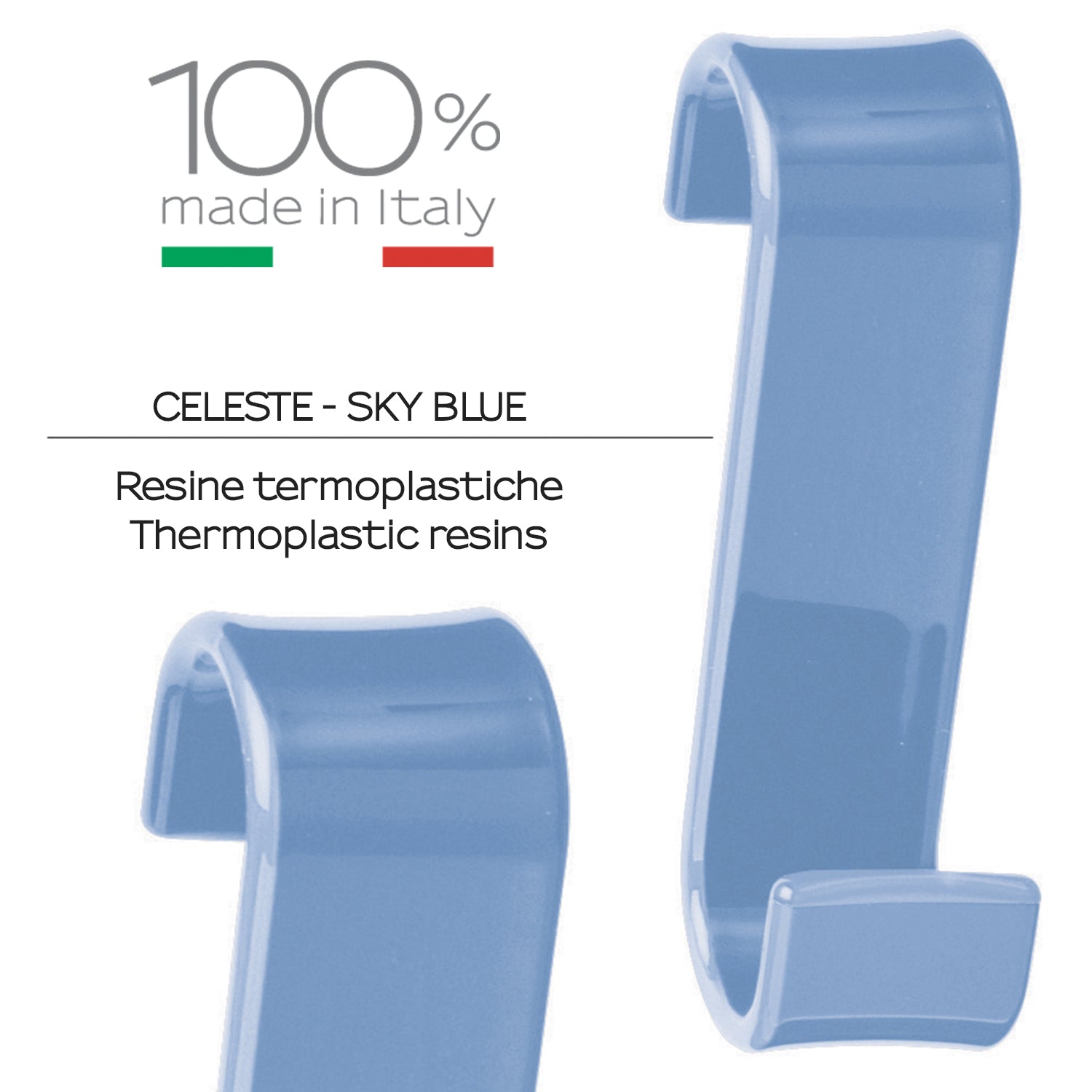 2025-86 - Appendino per termoarredo modello Merlino Gedy - Finitura Celeste