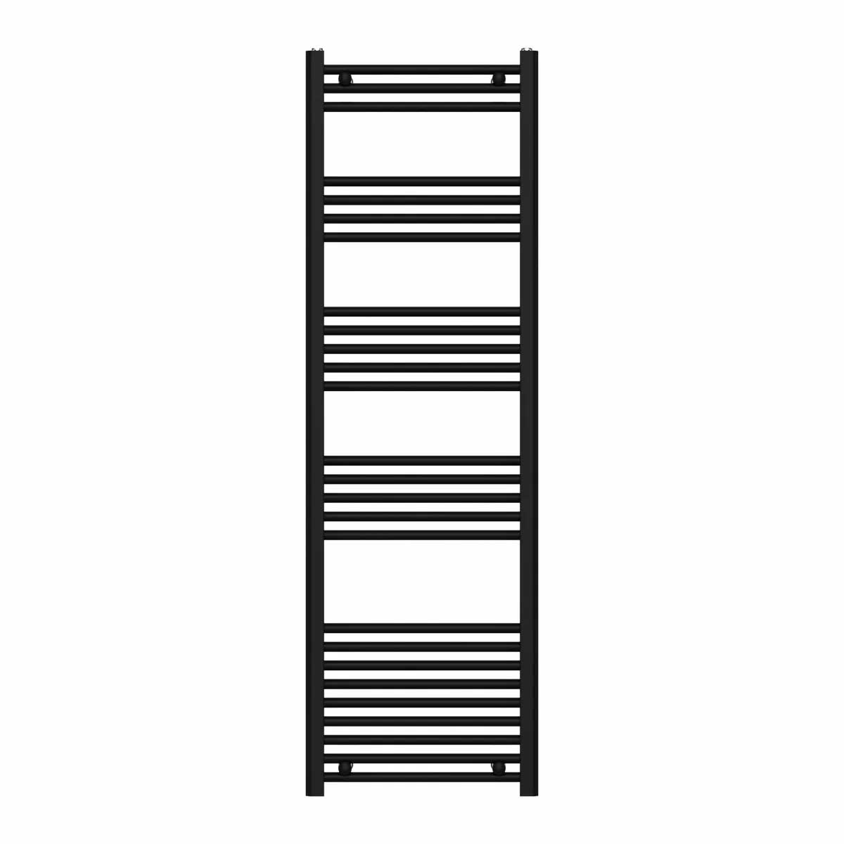 Termoarredo scaldasalviette da bagno idraulico 840x450 mm interasse 400 mm in acciaio Verniciato Nero