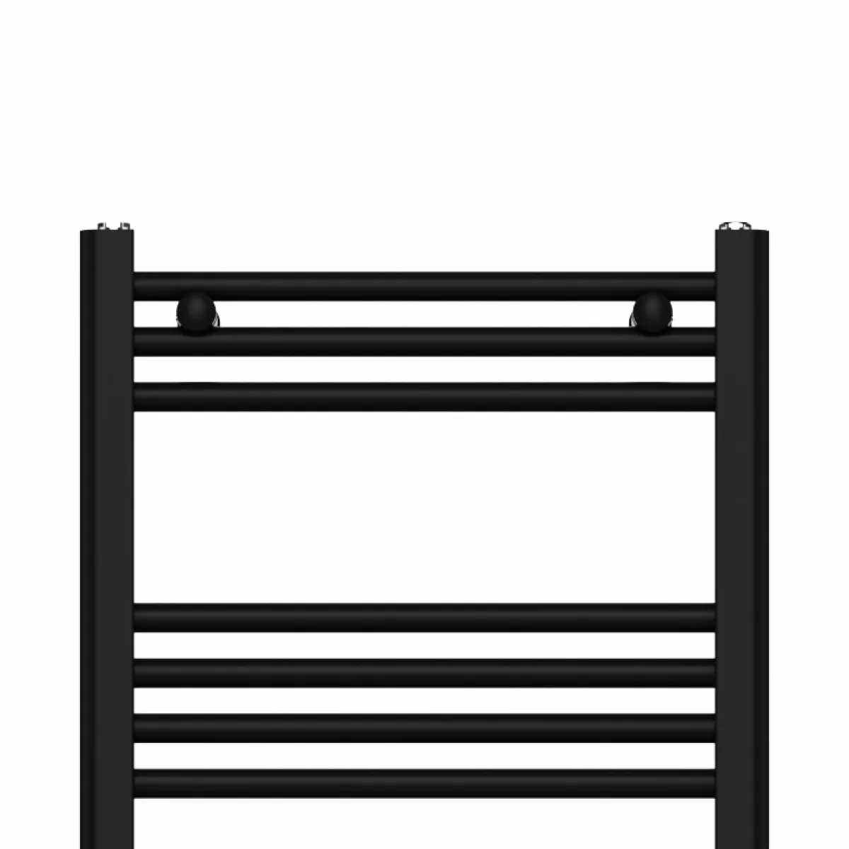 Termoarredo scaldasalviette da bagno idraulico 840x450 mm interasse 400 mm in acciaio Verniciato Nero