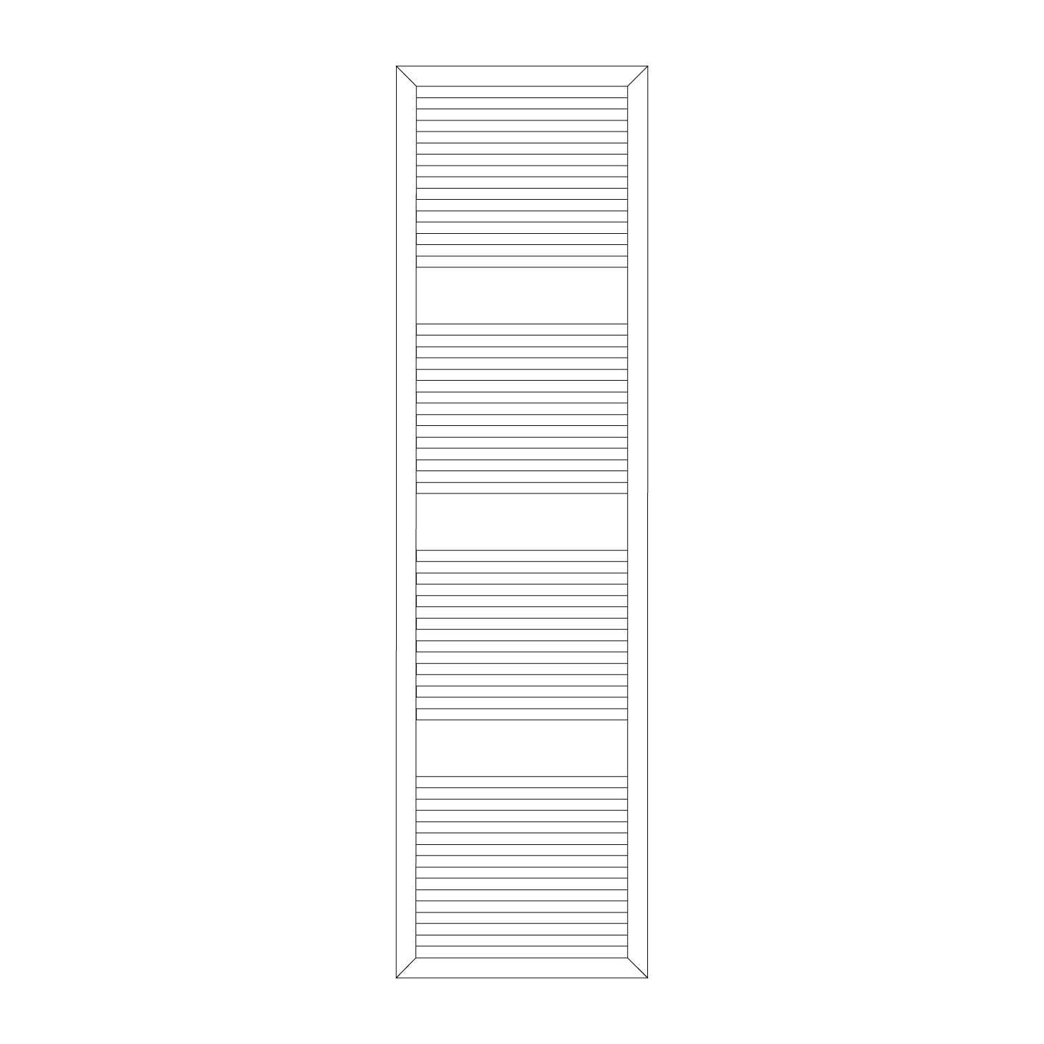 Termoarredo idraulico modello Asti 1813x500 dritto - Antracite