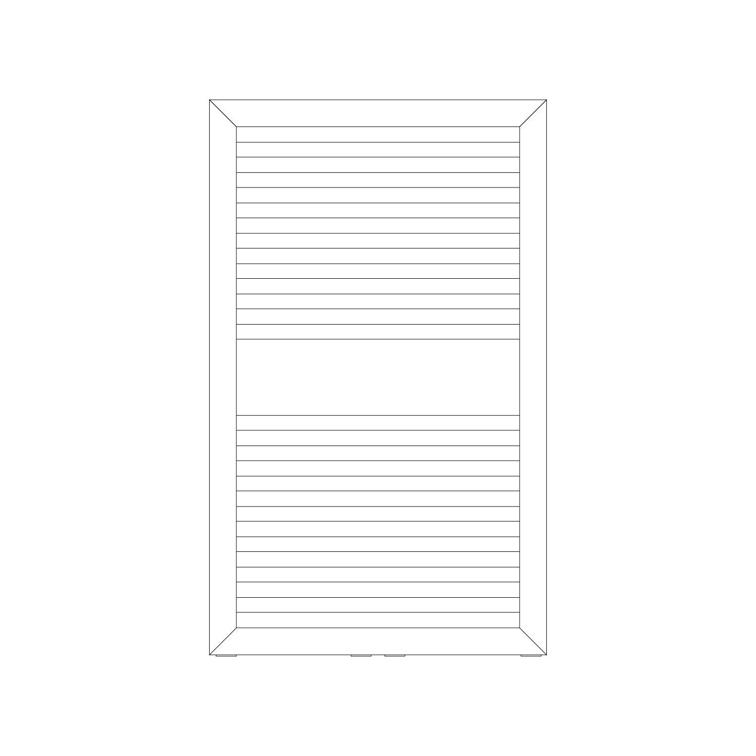 Termoarredo idraulico modello Asti 823x600 dritto - Bianco