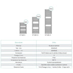 Termoarredo idraulico modello Cuneo 1200x500 dritto - Antracite