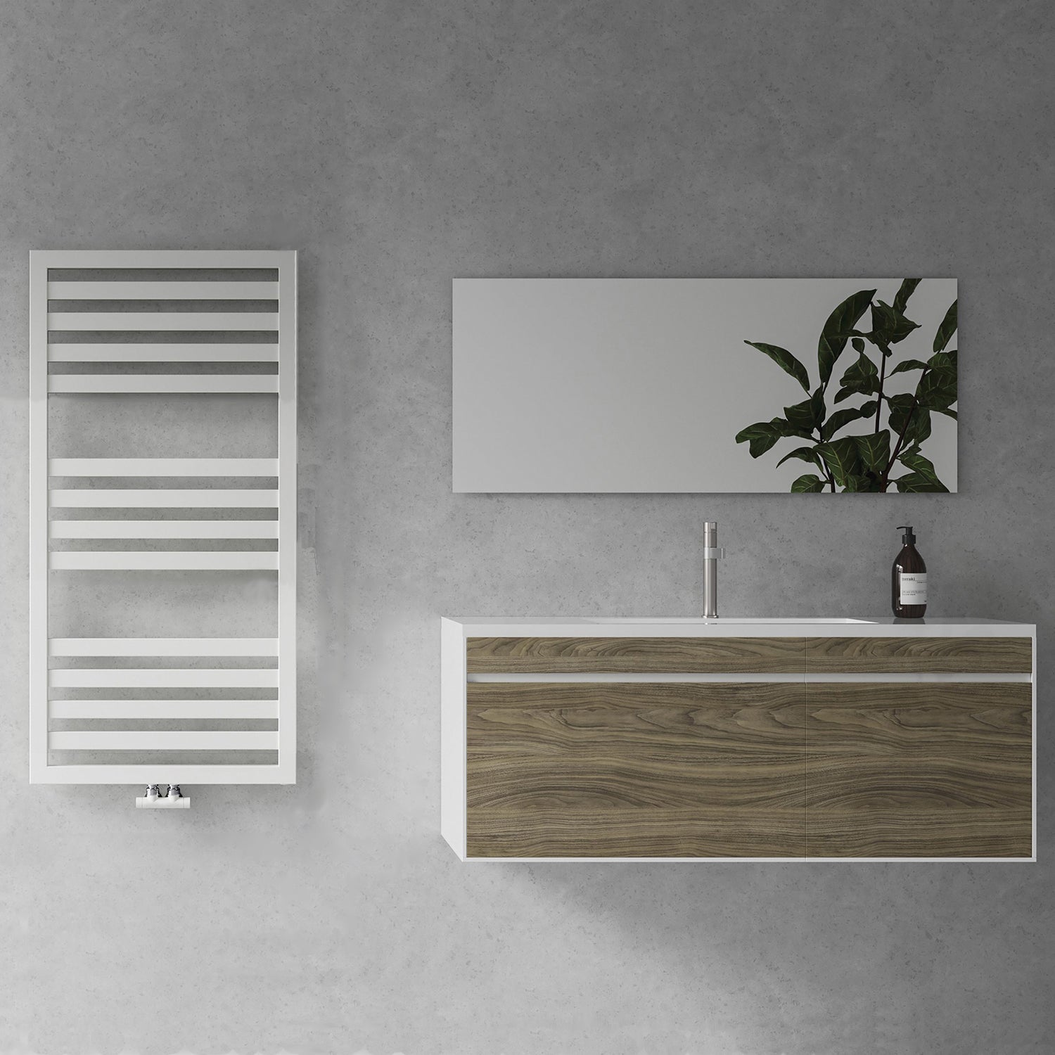 Termoarredo idraulico modello Cuneo 1200x600 dritto - Bianco