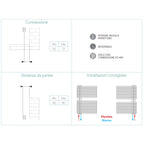 Scaldasalviette idraulico bianco 60x113