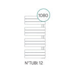 Termoarredo scaldasalviette interasse 50 Lazzarini Pieve 108x55 cm Bianco