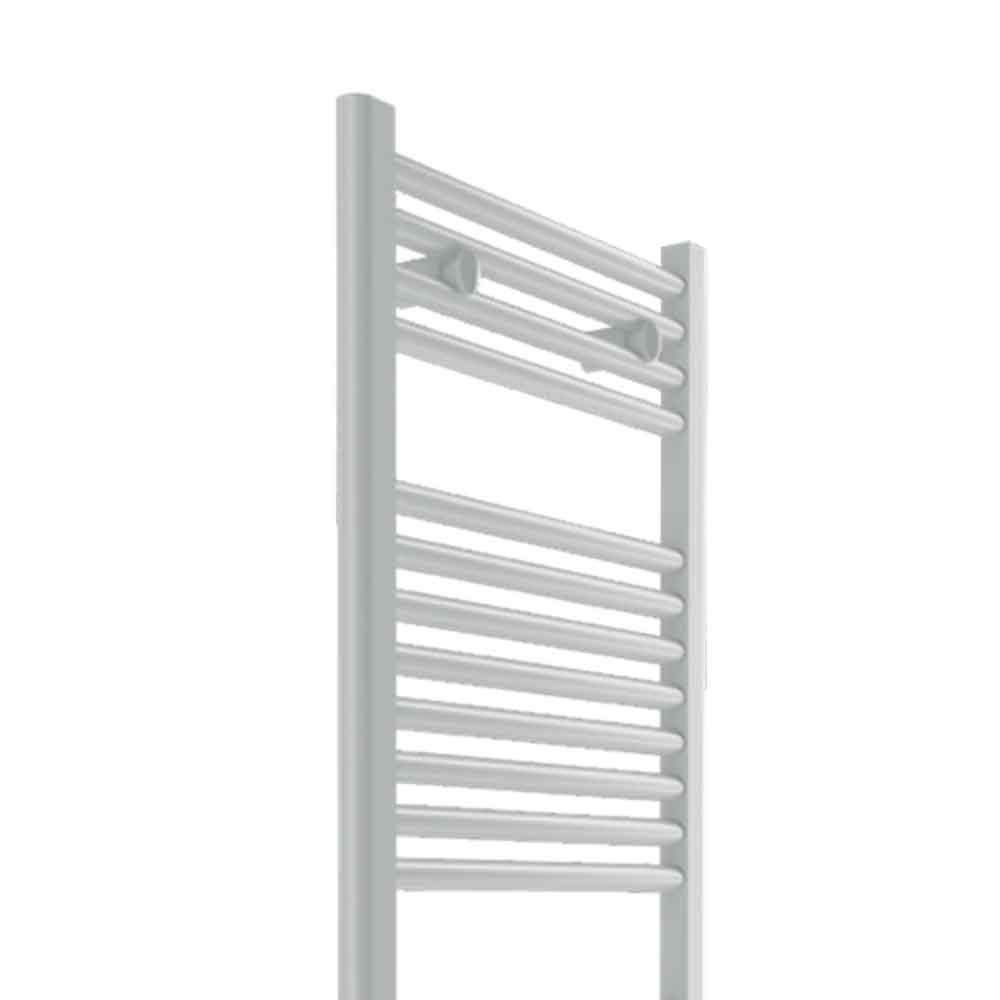 Termoarredo scaldasalviette bianco di Lazzarini adatto per spazi piccoli 842X400 interasse 350 realizzato in acciaio.