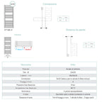 Termoarredo scaldasalviette in acciaio verniciato antracite 1228x500 interasse 450 Lazzarini Asti
