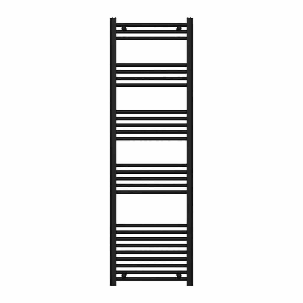 Termoarredo scaldasalviette da bagno idraulico 840x500 mm interasse 450 mm in acciaio Verniciato Nero