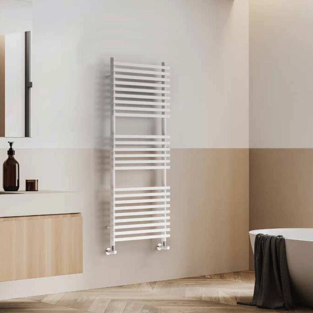 Termoarredo idraulico modello Trapani di Lazzarini 1170x500 dritto - Bianco
