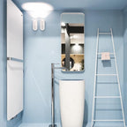 Termoarredo idraulico 960 Watt a muro in acciaio al carbonio collezione Caligo di Lineabeta colore bianco cm 57x179