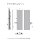  Termoarredo elettrico a piastra verticale 180x40 cm modello 'Wheat' E-Termocrea
