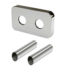 Valvola-detentore termostatizzabile per interasse 50 mm con kit copritubo cromo