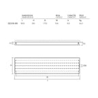  Termoarredo idraulico a piastra orizzontale 585x1800 mm interasse 50 mm modello TermoCrea Bianco