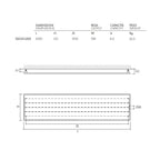  Termoarredo idraulico a piastra orizzontale 510x2000 mm interasse 50 mm modello TermoCrea Bianco