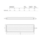  Termoarredo idraulico a piastra orizzontale 360x1200 mm interasse 50 mm modello TermoCrea Bianco