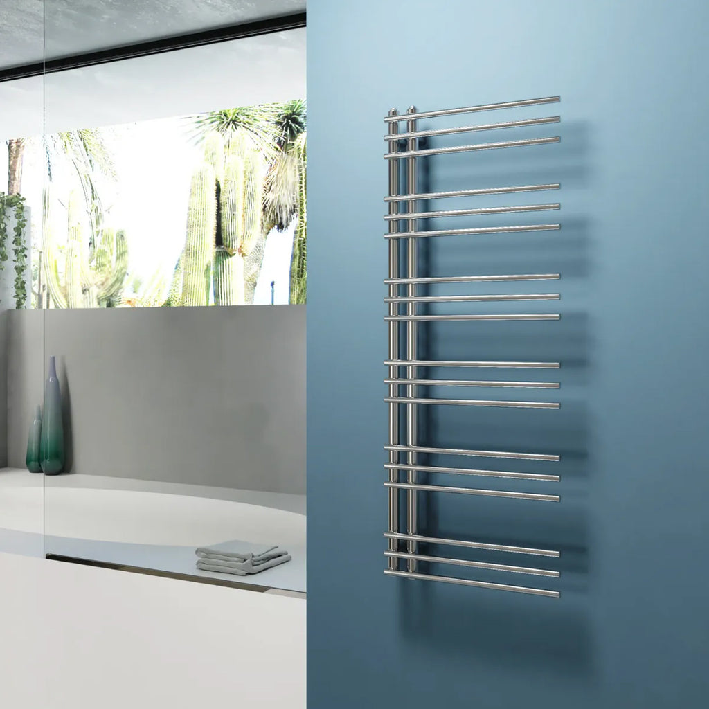 Termoarredo idraulico modello Arpa 120x50 cm e 360W - Cromato