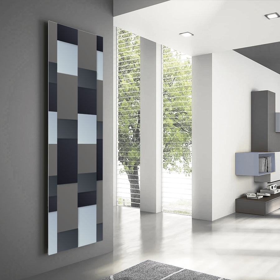 Termoarredo idraulico 180x36 cm interasse mm 50 Modello 'Almost Black' Termocrea