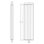  Termoarredo idraulico 180x59 cm interasse mm 50 Modello 'Marilyn' Termocrea