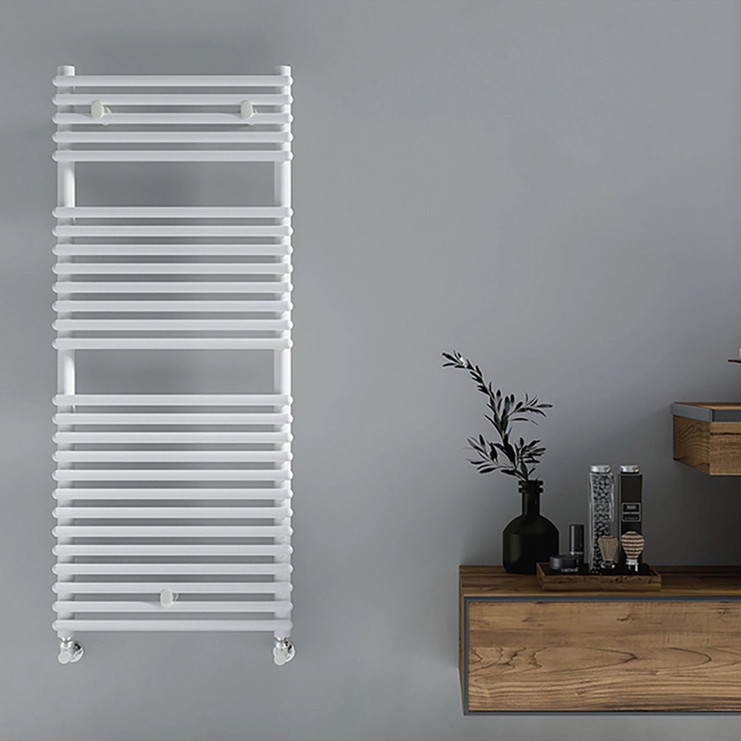 Termoarredo idraulico modello Catania di Lazzarini 1190x500 - Bianco