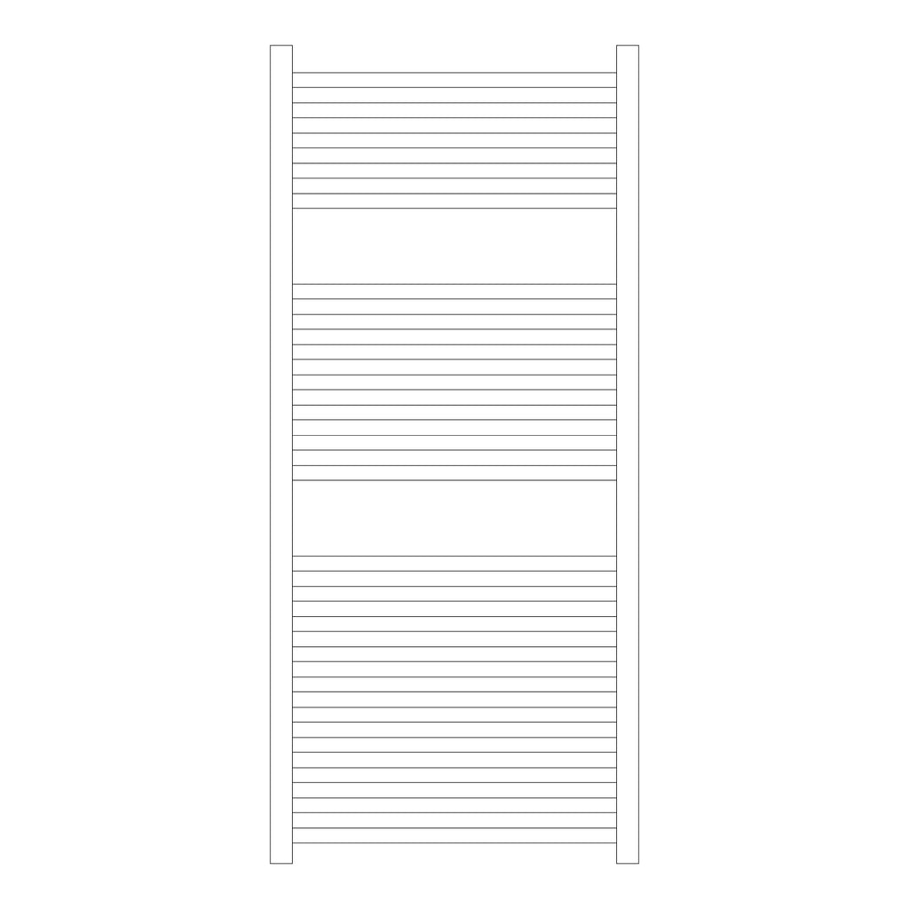 Termoarredo idraulico modello Todi di Lazzarini 1110x500 - Bianco