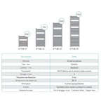 Termoarredo idraulico modello Todi di Lazzarini 1420x500 - Cromo