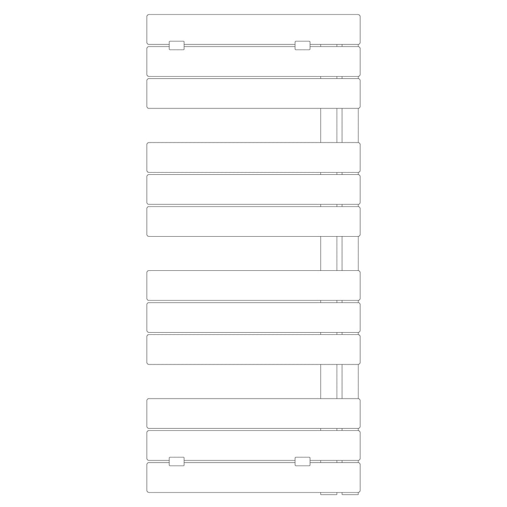 Termoarredo idraulico modello Alba di Lazzarini 1130x500 - Bianco