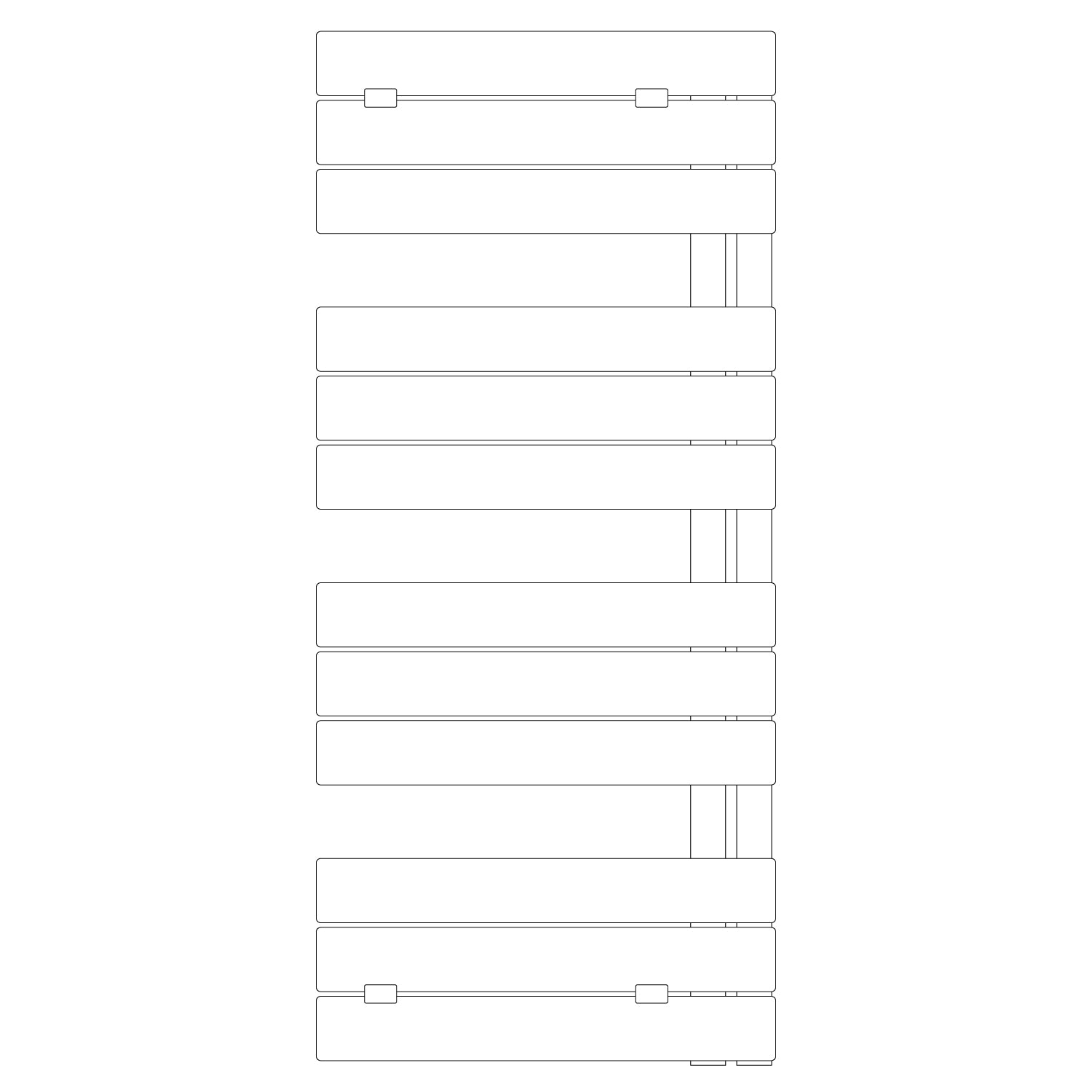 Termoarredo idraulico modello Alba di Lazzarini 1130x500 - Bianco