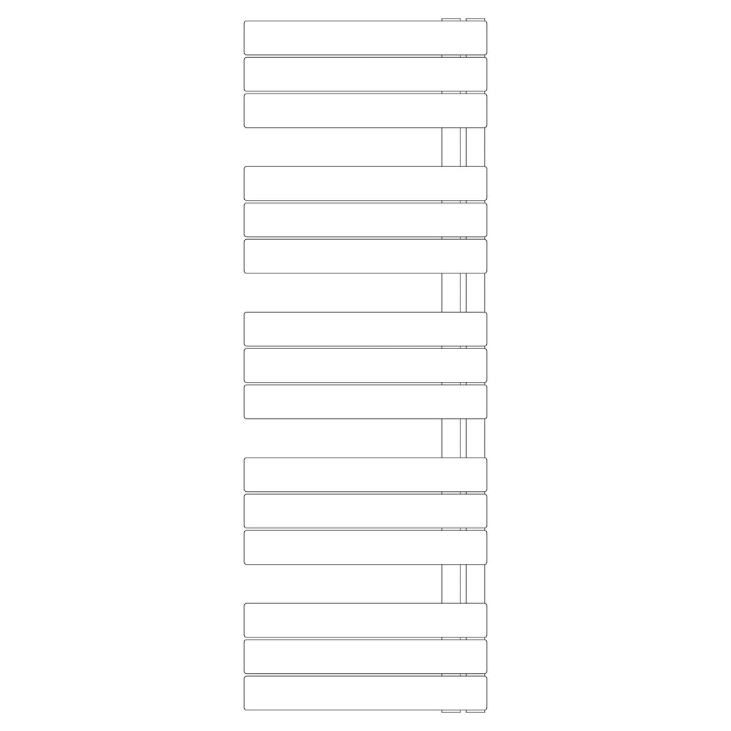 Termoarredo idraulico modello Alba di Lazzarini 1430x500 - Bianco