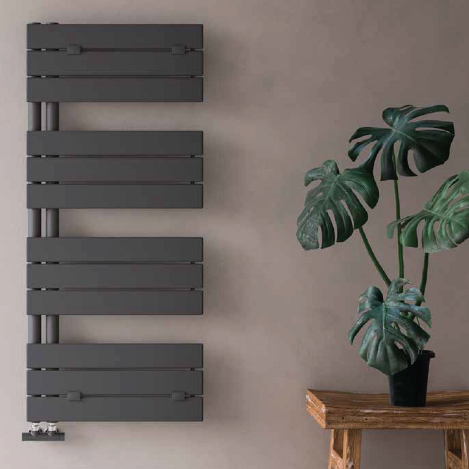 Termoarredo idraulico modello Alba di Lazzarini 1130x500 - Antracite