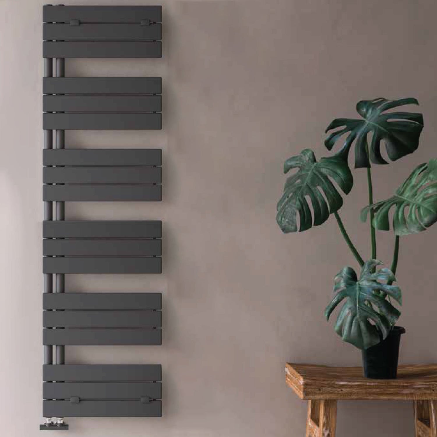 Termoarredo idraulico modello Alba di Lazzarini 1730x500 - Antracite