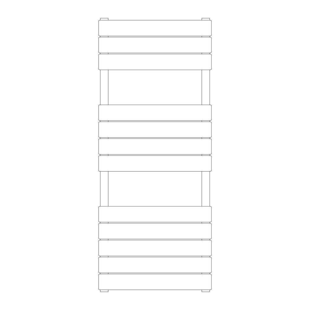 Termoarredo idraulico modello Egadi di Lazzarini 1213x500 mm B-Brass