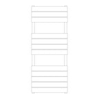 Termoarredo idraulico modello Egadi di Lazzarini 1213x500 mm B-Brass