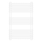 Termoarredo idraulico modello Trapani di Lazzarini 800x500 dritto - Antracite