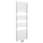 Termoarredo idraulico modello Trapani 1400x600 dritto con attacchi centrali 50 mm - Bianco