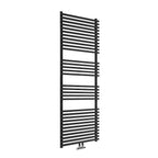 Termoarredo idraulico modello Trapani 1640x600 dritto con attacchi centrali 50 mm - Nero Opaco