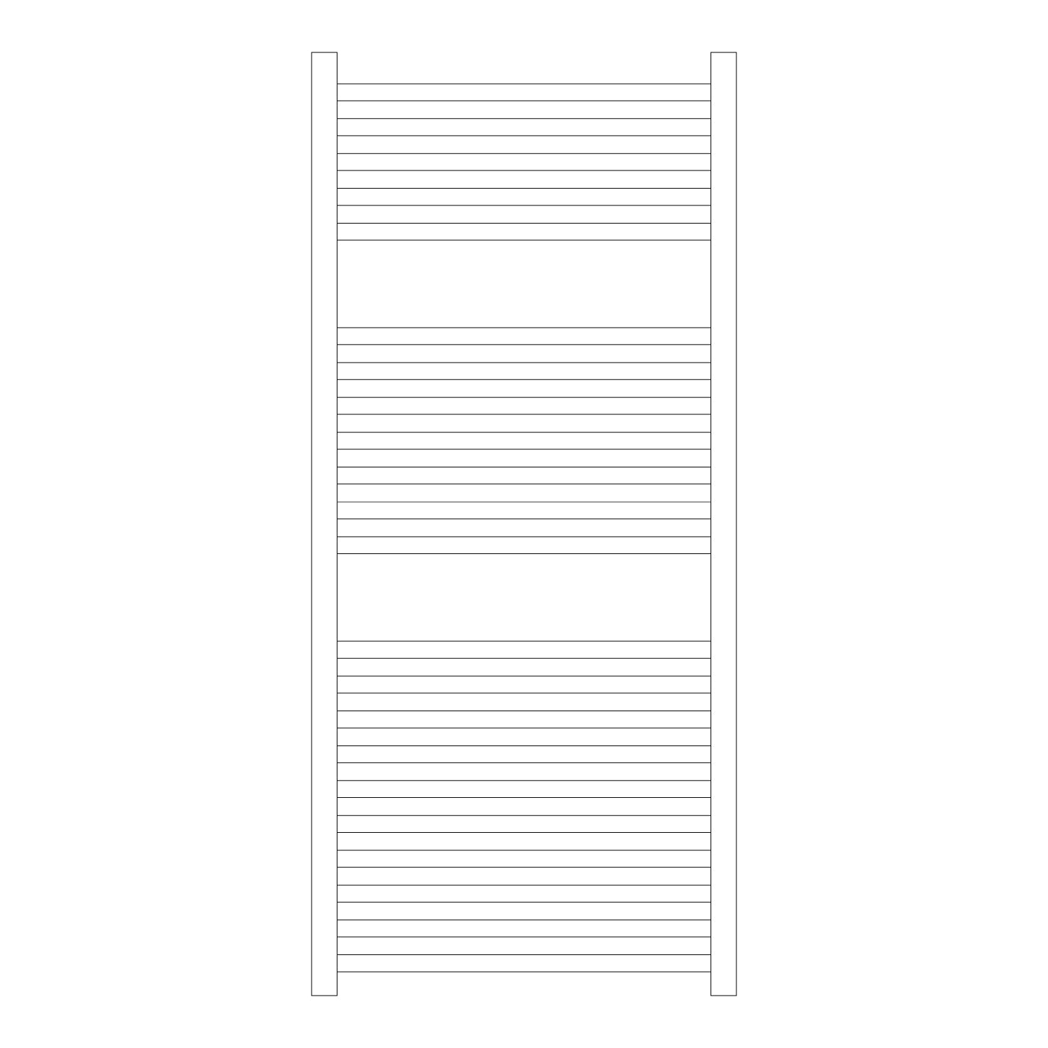 Termoarredo idraulico modello Todi di Lazzarini 1110x500 - Cromo