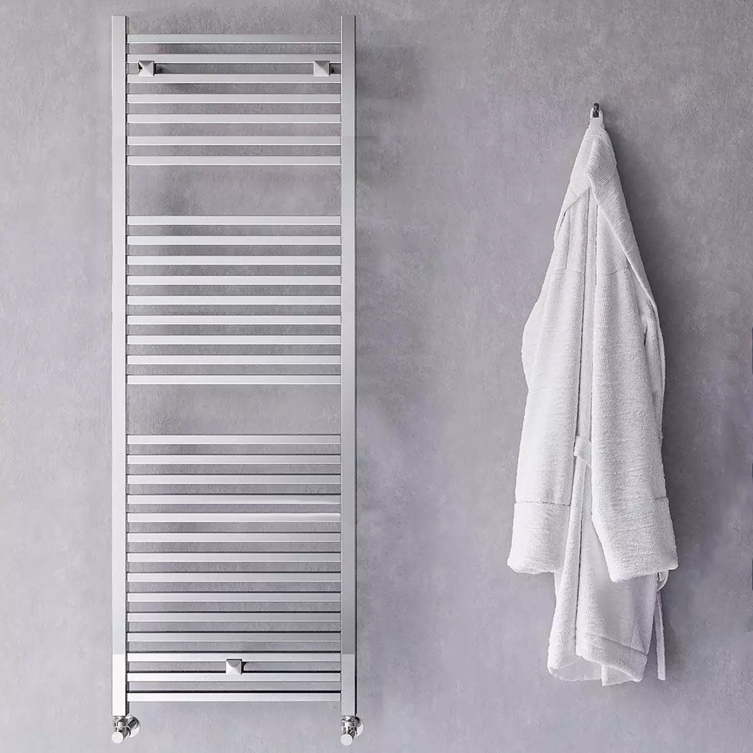 Termoarredo idraulico modello Todi di Lazzarini 1420x500 - Cromo