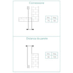 Termoarredo idraulico modello Todi di Lazzarini 1110x500 - Bianco
