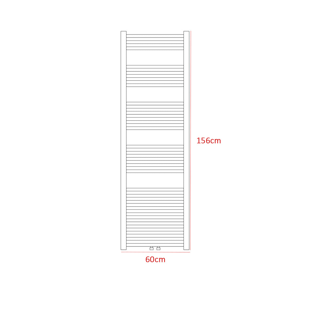 Termoarredo idraulico 1560x600 mm dritto con attacchi centrali 50 mm - versione Outlet