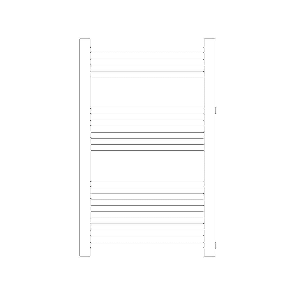 Termoarredo idraulico modello Bolzano Reno 803x500 dritto con attacchi laterali 40/500 - Bianco