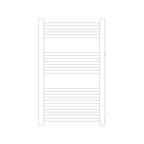 Termoarredo idraulico modello Bolzano Reno 803x500 dritto con attacchi laterali 40/500 - Bianco