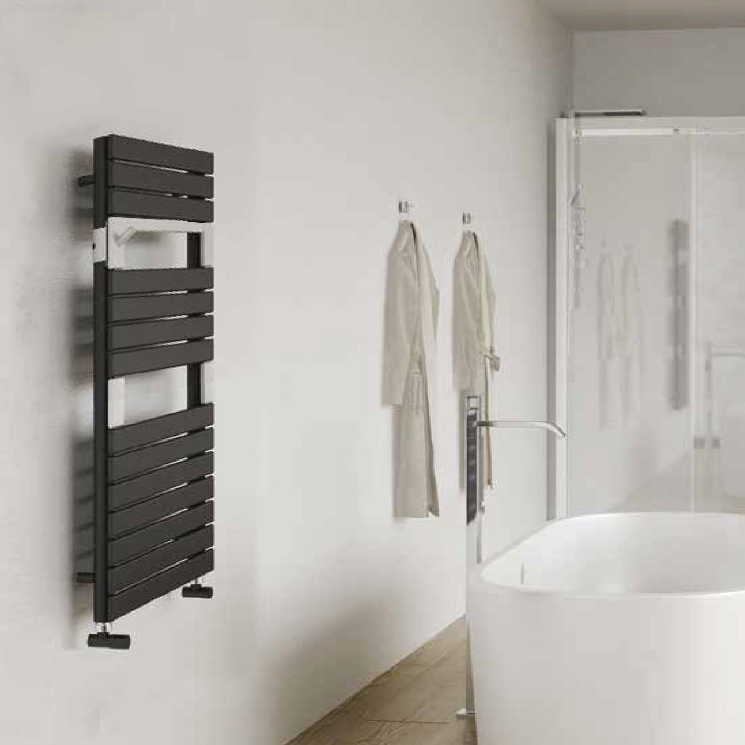 Termoarredo idraulico modello Torino 952x550 dritto - Antracite