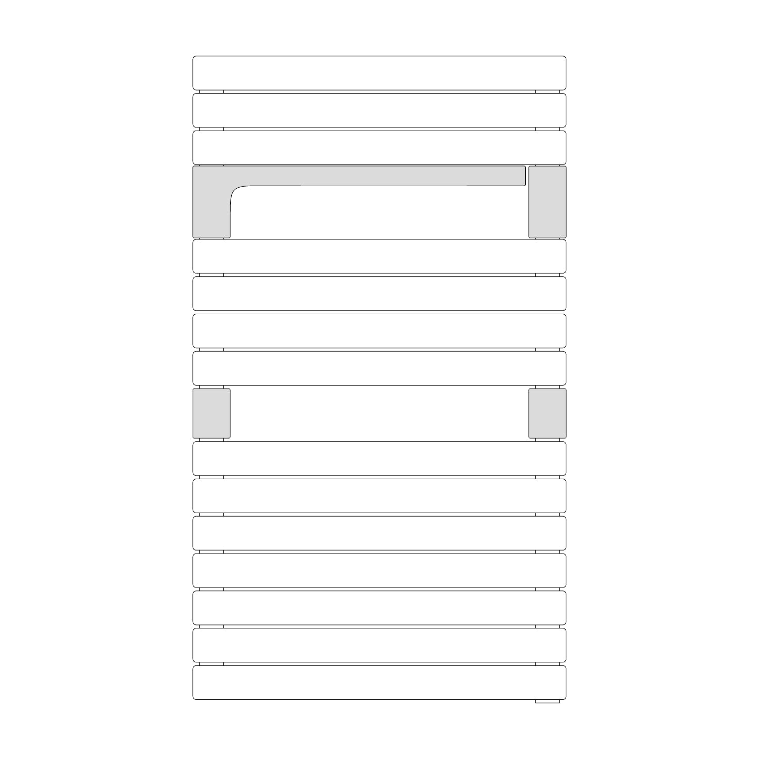 Termoarredo idraulico modello Torino 952x550 dritto - Antracite