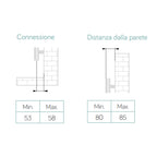 Termoarredo idraulico modello Torino 952x550 dritto - Antracite