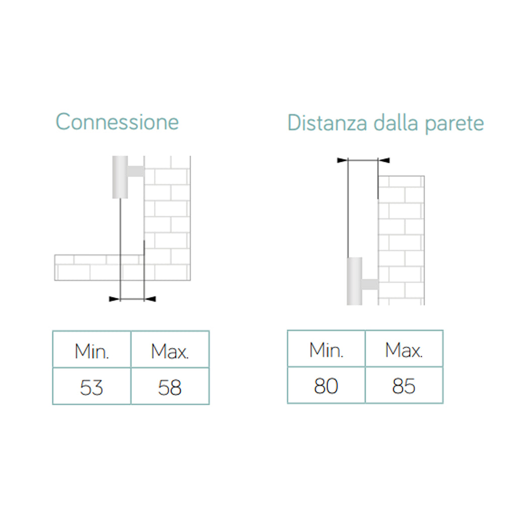 Termoarredo idraulico modello Torino 952x550 dritto - Quarzo