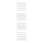 Termoarredo idraulico modello Asti 1813x500 dritto - Antracite