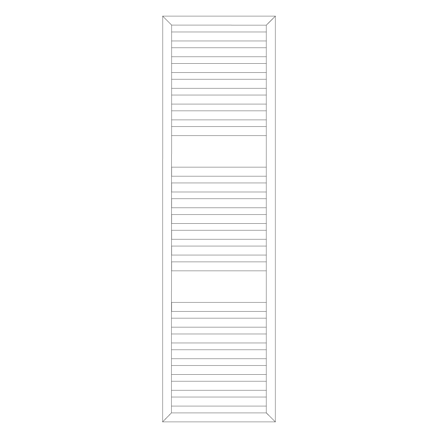 Termoarredo idraulico modello Cuneo 1800x600 dritto - Bianco