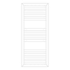 Termoarredo idraulico modello Cuneo 1200x600 dritto - Bianco